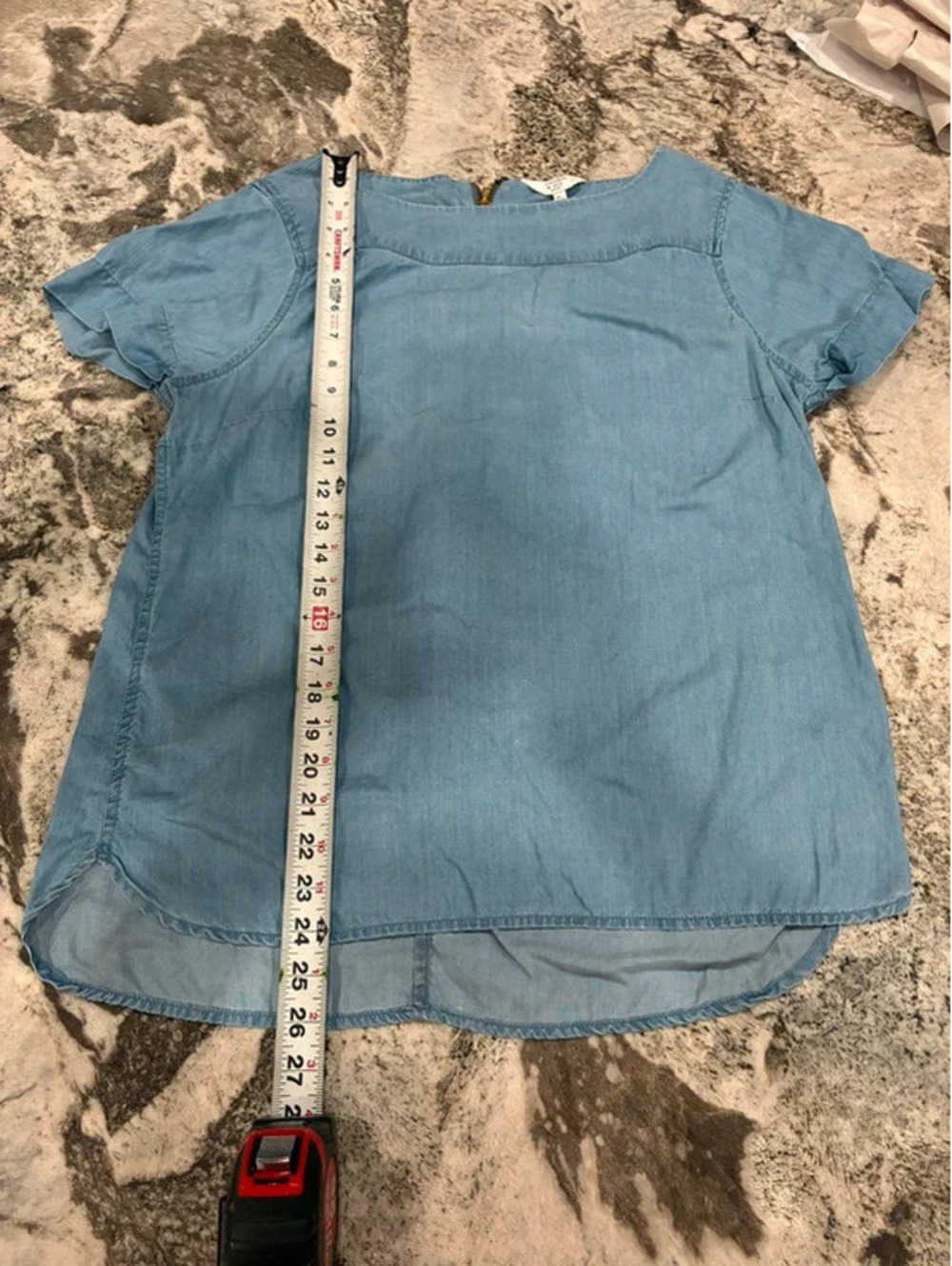 Crown and Ivy petite large shirt denim
